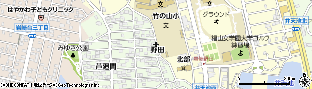 愛知県日進市岩崎町野田周辺の地図