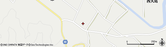 愛知県設楽町（北設楽郡）津具（東溜渕）周辺の地図