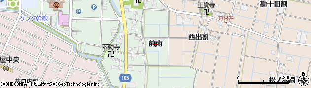 愛知県愛西市稲葉町（前南）周辺の地図