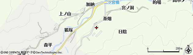 愛知県豊田市二タ宮町（西ノ洞）周辺の地図