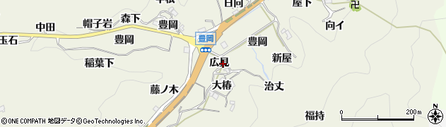 愛知県豊田市富岡町（広見）周辺の地図