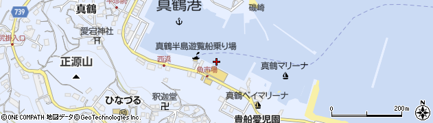 真鶴港周辺の地図