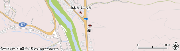 京都府京都市右京区京北周山町（下岩ケ谷）周辺の地図