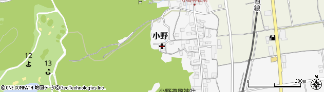 滋賀県大津市小野1160周辺の地図