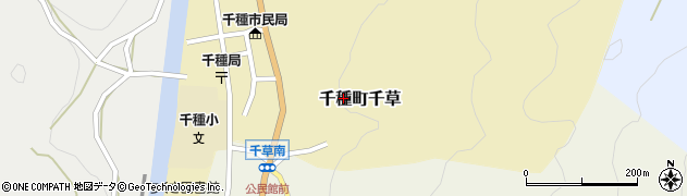 兵庫県宍粟市千種町千草周辺の地図