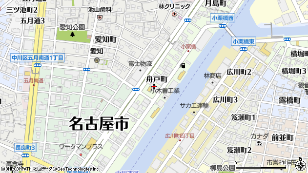 〒454-0805 愛知県名古屋市中川区舟戸町の地図