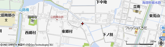 愛知県愛西市山路町小割61周辺の地図