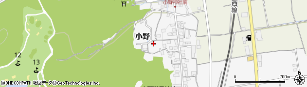 滋賀県大津市小野1157周辺の地図