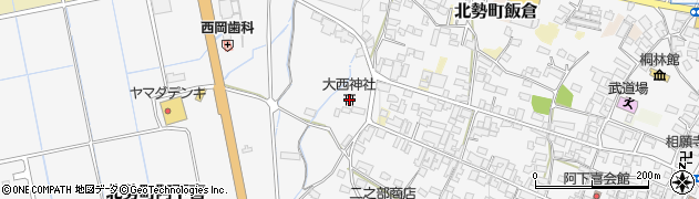 大西神社周辺の地図