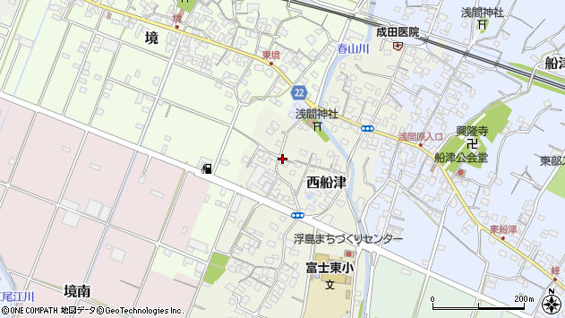 〒417-0814 静岡県富士市西船津の地図