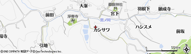 愛知県豊田市小峯町（カシサワ）周辺の地図