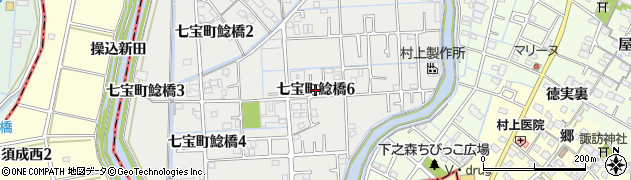 愛知県あま市七宝町鯰橋周辺の地図
