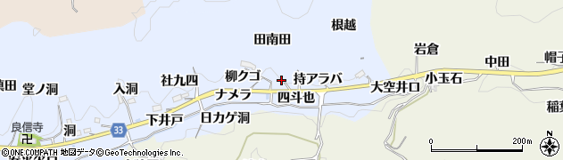 愛知県豊田市足助白山町（田南田）周辺の地図