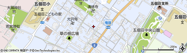 五個荘竜田町自治会館周辺の地図