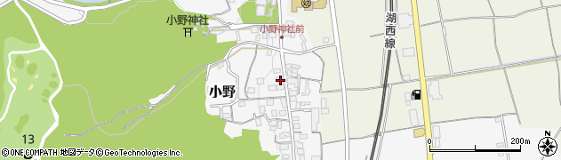 滋賀県大津市小野1142周辺の地図