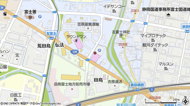 〒417-0024 静岡県富士市八代町の地図