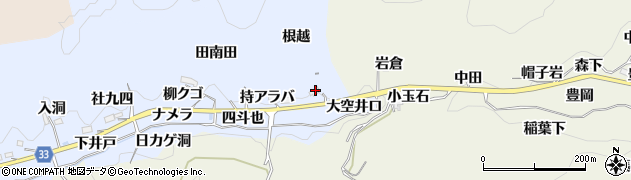 愛知県豊田市足助白山町柿ケ田周辺の地図