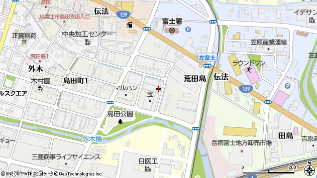 〒417-0033 静岡県富士市島田町の地図