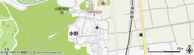 滋賀県大津市小野1050周辺の地図