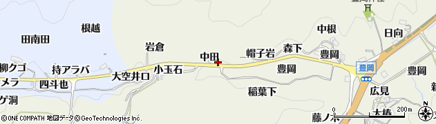 愛知県豊田市富岡町中田周辺の地図