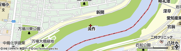 愛知県名古屋市中川区富田町大字万場（流作）周辺の地図