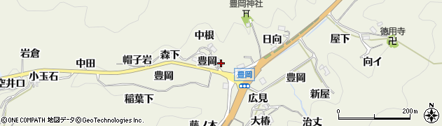 愛知県豊田市富岡町中根周辺の地図