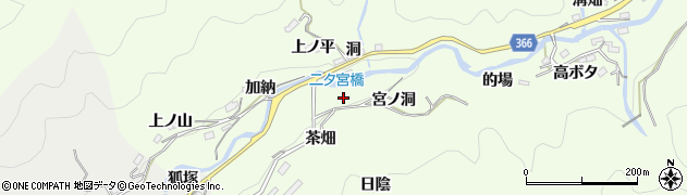 愛知県豊田市二タ宮町（縄手）周辺の地図