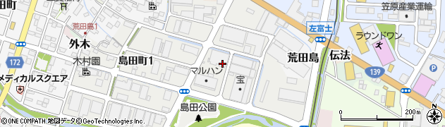 静岡県富士市島田町周辺の地図