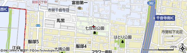 愛知県名古屋市中川区七反田町周辺の地図