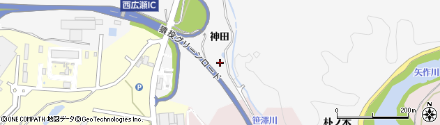 愛知県豊田市西広瀬町（神田）周辺の地図