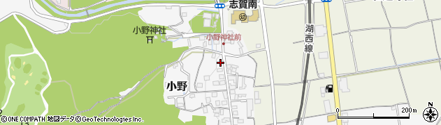 滋賀県大津市小野1076周辺の地図