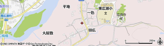 愛知県豊田市東広瀬町（平地）周辺の地図