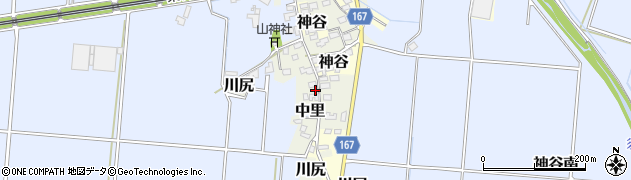静岡県富士市川尻周辺の地図