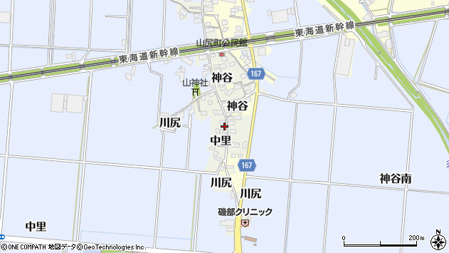〒417-0825 静岡県富士市川尻の地図
