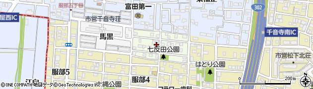 愛知県名古屋市中川区七反田町34周辺の地図