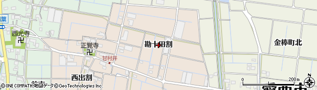 愛知県愛西市甘村井町（勘十田割）周辺の地図