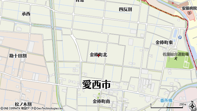 〒496-0908 愛知県愛西市甘村井町の地図