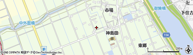愛知県津島市中一色町市場62周辺の地図