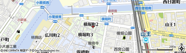 愛知県名古屋市中川区横堀町周辺の地図
