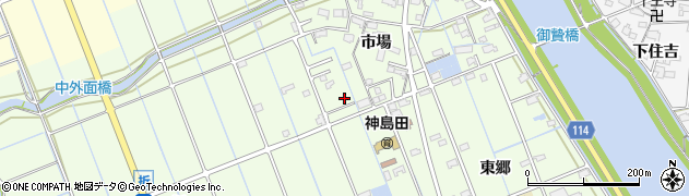 愛知県津島市中一色町市場63周辺の地図