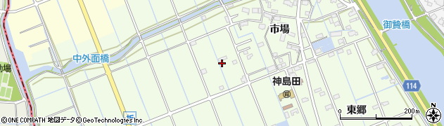 愛知県津島市中一色町市場46周辺の地図