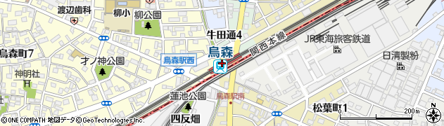 烏森駅周辺の地図