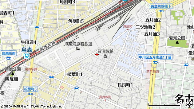 〒454-0815 愛知県名古屋市中川区長良町の地図