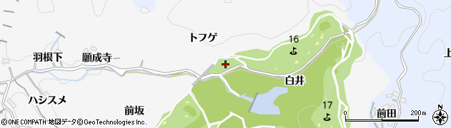 愛知県豊田市小峯町トフゲ周辺の地図