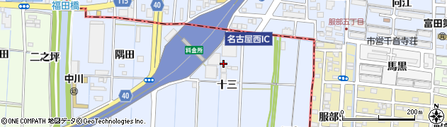 愛知県あま市七宝町伊福（十三）周辺の地図