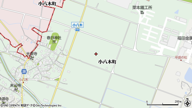 〒527-0108 滋賀県東近江市小八木町の地図