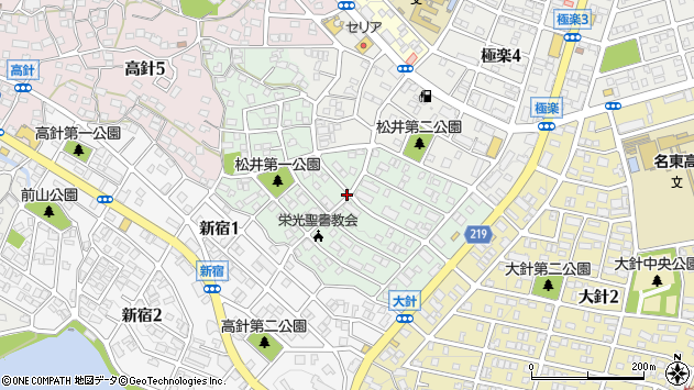 〒465-0062 愛知県名古屋市名東区松井町の地図
