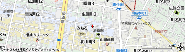 愛知県名古屋市昭和区雪見町周辺の地図
