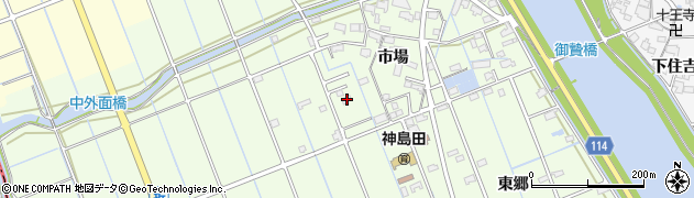 愛知県津島市中一色町市場64周辺の地図