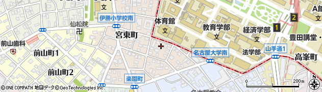 愛知県名古屋市昭和区宮東町282周辺の地図